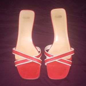 Coach kitten heel slip ons